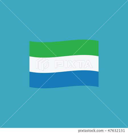 Sierra Leone flag icon in flat design Sierra Leone flag icon in flat design 47632131