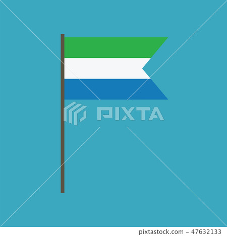 Sierra Leone flag icon in flat design - Stock Illustration [47632133 ...