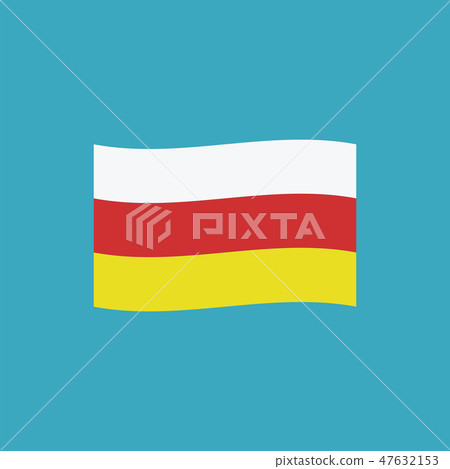 South Ossetia flag icon in flat design South Ossetia flag icon in flat design 47632153