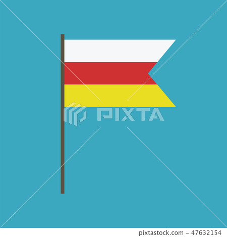 South Ossetia flag icon in flat design South Ossetia flag icon in flat design 47632154