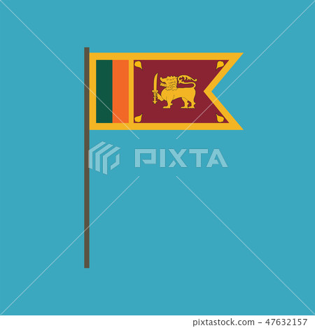 Sri Lanka flag icon in flat design Sri Lanka flag icon in flat design 47632157