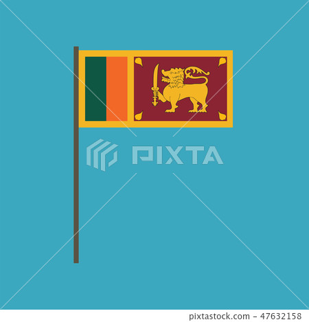 Sri Lanka flag icon in flat design Sri Lanka flag icon in flat design 47632158