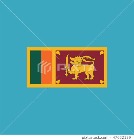Sri Lanka flag icon in flat design Sri Lanka flag icon in flat design 47632159