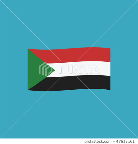 Sudan flag icon in flat design Sudan flag icon in flat design 47632161