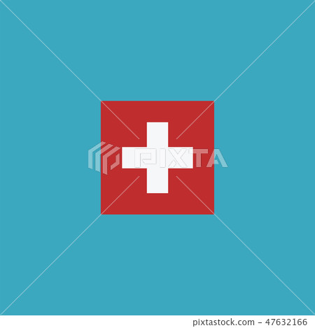 Switzerland flag icon in flat design Switzerland flag icon in flat design 47632166