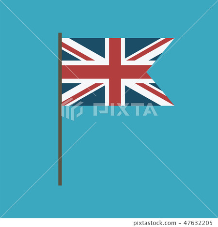 United Kingdom flag icon in flat design 47632205