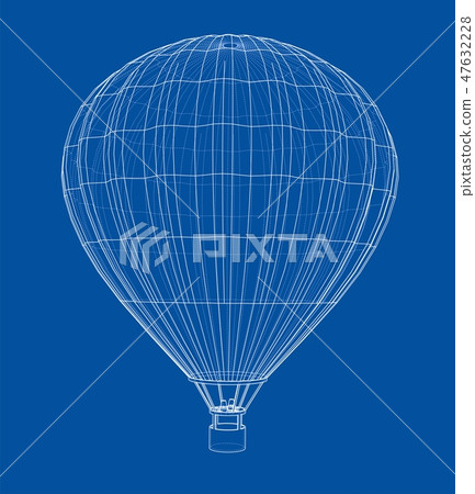 Outline hot air balloon Outline hot air balloon 47632228