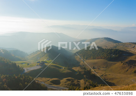 Mountain landscape in autumn season 47633898