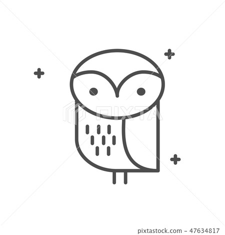 vector illustration of gray owl vector illustration of gray owl 47634817