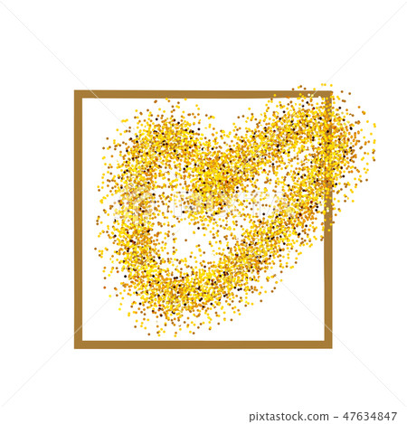 Golden sparkling heart - Valentine's day concept Golden sparkling heart - Valentine's day concept 47634847