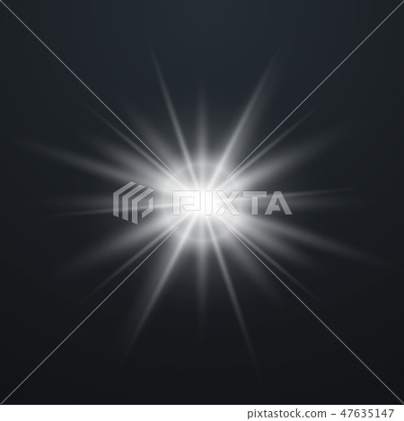 Glowing light effect on transparent background. 47635147