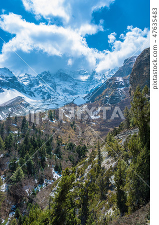 Beautiful mountain landscape in the Himalayas. 47635483