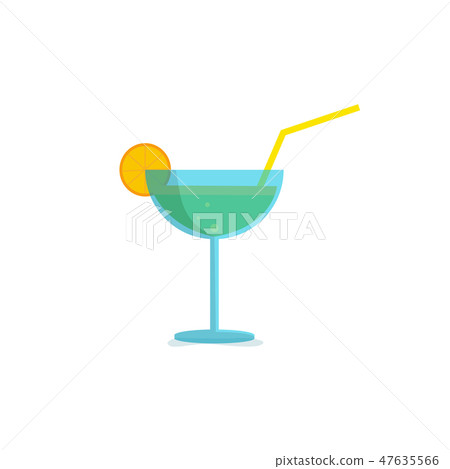 Cocktail glass icon with liquor and lemon. Vector Cocktail glass icon with liquor and lemon. Vector 47635566