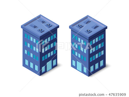 Modern 3D city isometric Modern 3D city isometric 47635909