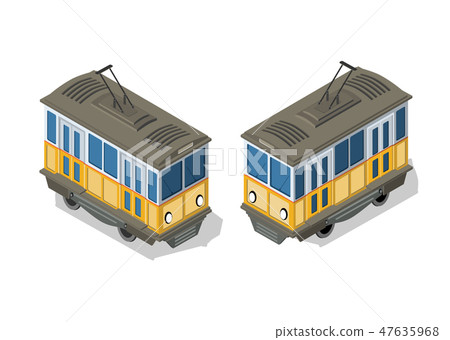 Isometric tram metro urban Isometric tram metro urban 47635968