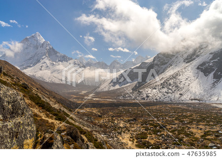 Ama Dablam summit in Himalayas Nepal Ama Dablam summit in Himalayas Nepal 47635985