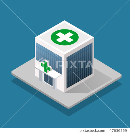 Hospital Isometric 3d Building 47636369