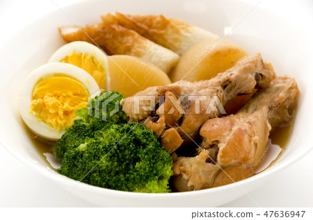 Simmered chicken and radish Simmered chicken and radish 47636947