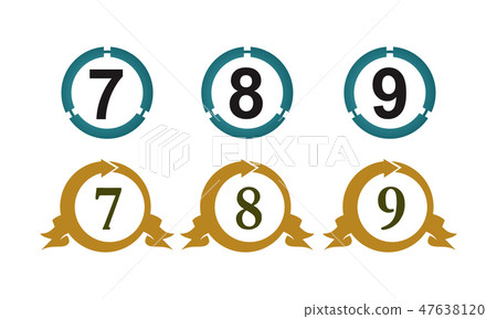 Modern Number Template Set - Stock Illustration [47638120] - PIXTA