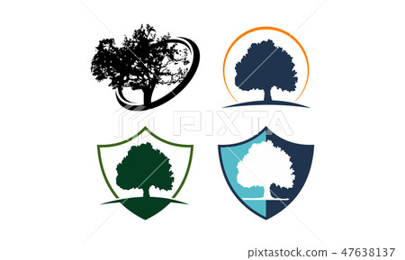 Oak Tree Template Set 47638137