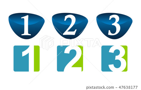 Modern Number Template Set 47638177