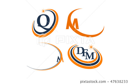 Star Swoosh Template Initial Set - Stock Illustration [47638233] - PIXTA