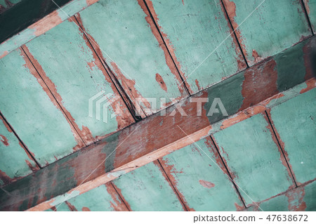 Wooden ceiling, old wood roof construction. Wooden ceiling, old wood roof construction. 47638672