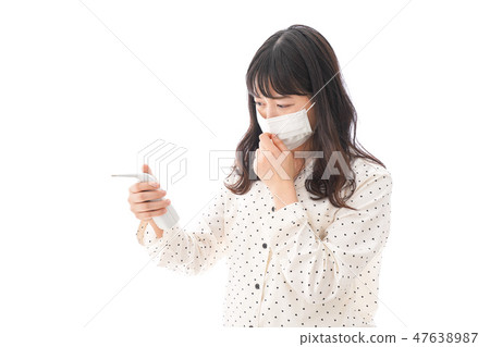 A young woman who caught a cold · Influenza image 47638987