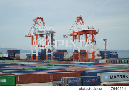 Mojiko Port，Tachiura集裝箱碼頭，處理風景 47640334