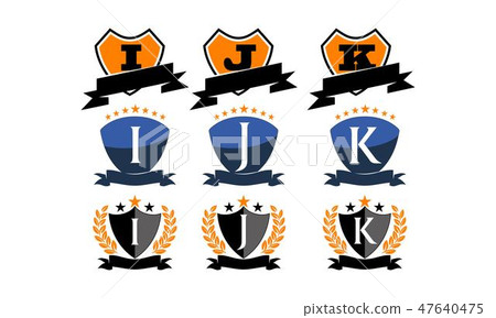 Emblem Star Ribbon Shield Initial Set 47640475