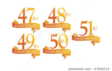 Ribbon Anniversary Template Set Ribbon Anniversary Template Set 47640514