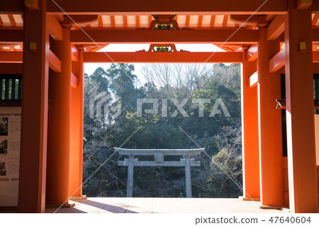 從Katori神宮門(千葉縣香取市)背面的風景自2019年1月起 從Katori神宮門(千葉縣香取市)背面的風景自2019年1月起 47640604