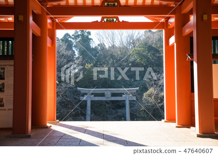 從Katori神宮門（千葉縣香取市）背面的風景自2019年1月起 47640607