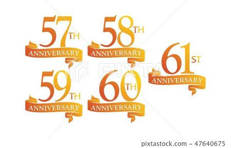 Ribbon Anniversary Template Set Ribbon Anniversary Template Set 47640675