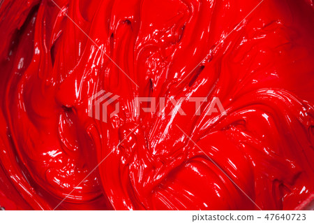 close up red color of oil paint close up red color of oil paint 47640723