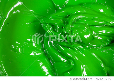 close up green color of oil paint close up green color of oil paint 47640729
