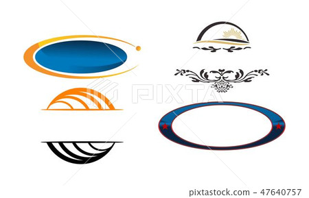 Template Emblem Blank Set 47640757