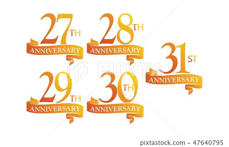 Ribbon Anniversary Template Set Ribbon Anniversary Template Set 47640795