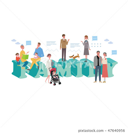 家庭例證字符概念 47640956