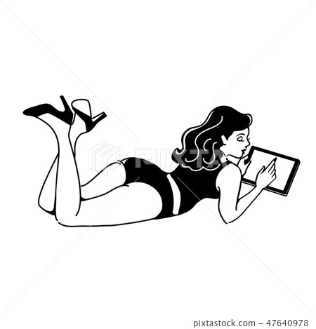 Lady lady illustration 47640978