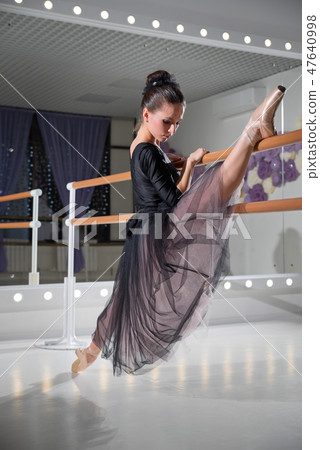 Ballerina in training hall Ballerina in training hall 47640998