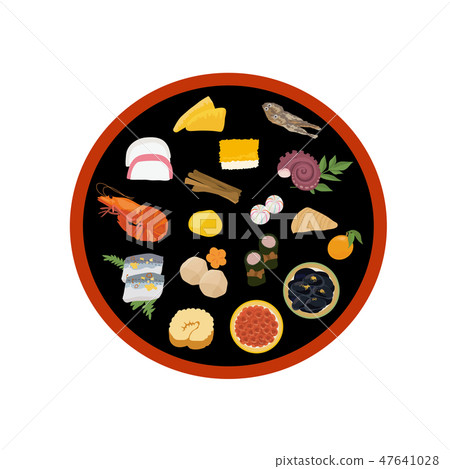 新年的烹飪例證 47641028