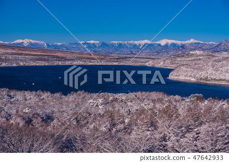 （山梨縣）山中湖和南阿爾卑斯山從全景山中眺望 47642933