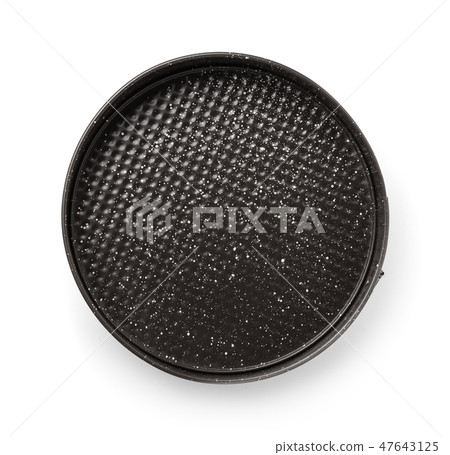 Top view of steel baking springform pan Top view of steel baking springform pan 47643125