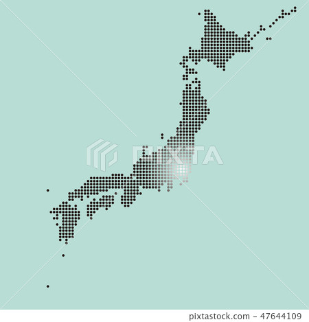 Japan Map Dot Map Japan Map Dot Map 47644109