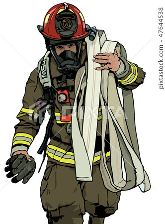 Firefighter with Fire Hose Firefighter with Fire Hose 47644538