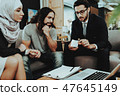 Arab Family at Reception in Psychotherapist Office 47645149