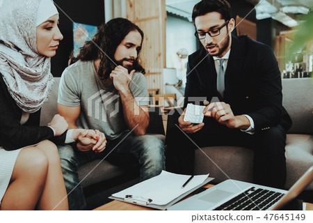 Arab Family at Reception in Psychotherapist Office Arab Family at Reception in Psychotherapist Office 47645149