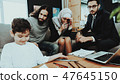 Arab Family at Reception in Psychotherapist Office 47645150