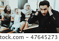 Arab Family at Reception in Psychotherapist Office 47645273